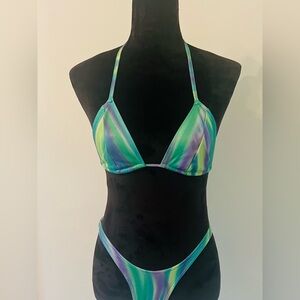 Two piece swimsuit 🩱 with a little gleamer (shine)